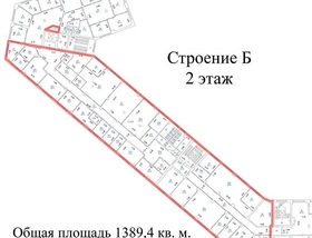 02 этаж - 1389 м<sup>2</sup>